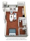 Studio / 1 Bath - 450 Sq. Ft. Floor plan image - S Studio / 1 Bath - 450 Sq. Ft. Floor plan image - S at Glen at Hidden Valley, Reno, Nevada